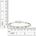thumbnail image 5 of Gem Stone King 925 Sterling Silver Green Peridot Tennis Bracelet for Women (4.00 Cttw, Gemstone August Birthstone, Oval 6X4MM, 7 inch), 5 of 6