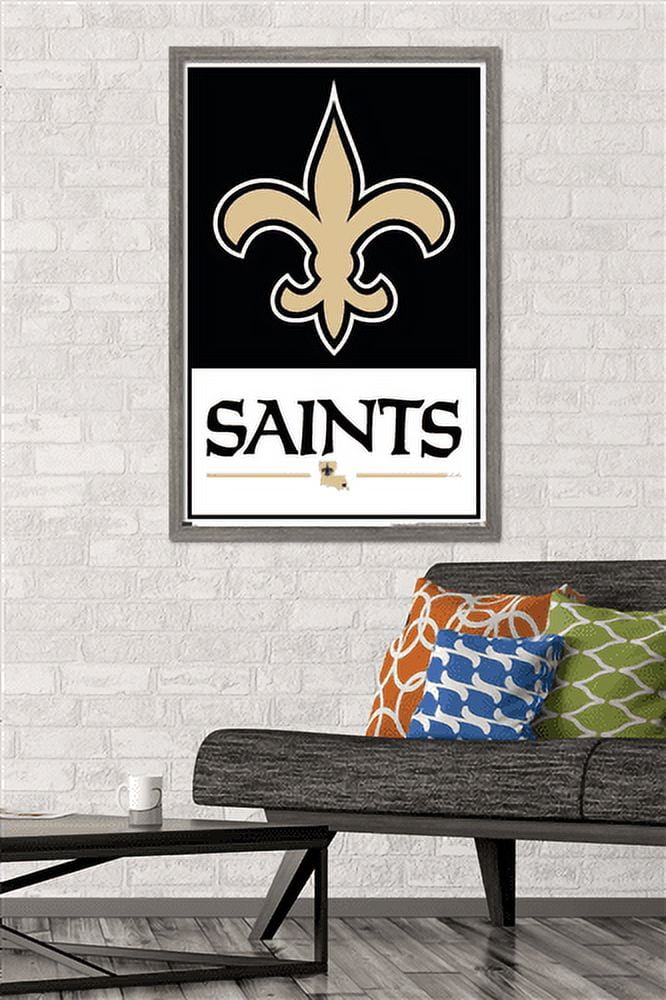 NFL New Orleans Saints - Logo 21 Wall Poster, 22.375" x 34", Framed