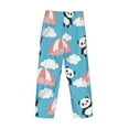 thumbnail image 5 of Balery Men'S Panda Flying In The Sky Pants,Sleepwear Pants,Pajama Pants,Pj Bottoms Drawstring And Pockets-Medium, 5 of 9
