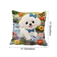 thumbnail image 3 of 17.72 IN/1.48 FT Simulated Cute Pet Animals Pillow Cover Cute Imitation Embroidery Sofa Cushion Cover Festival Decoration Pillow, 3 of 6