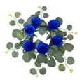 thumbnail image 3 of GUOOL Artificial Rose Flower Candle Wreath for Ceremony Gift Cafe Blue, 3 of 9