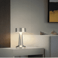 thumbnail image 4 of Minimalist Dumbbells LED Cordless Table Lamp, Rechargeable Desk lamp, 3 Level Brightness Night Light, Metal housing(silvery), 4 of 4
