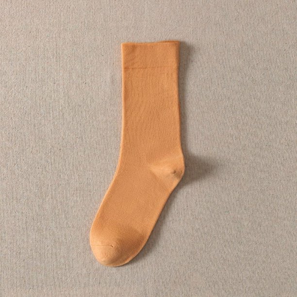 Nvzi 10 pares de calcetines de algodón para mujer, calcetines de vestir finos, suaves, cómodos y transpirables, calcetines por encima del tobillo para negocios (naranja)