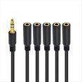 thumbnail image 4 of 5-Port 3.5 Female Jack Headphone Cable Stereo for PC TV MP3 Speaker, 4 of 5