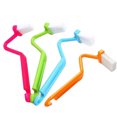 thumbnail image 2 of Langgg Color random Home Hotel Bathroom Kitchen V Shape Brush Toilt Rim Easy Clean Corner Brush Curved Handle, 2 of 9