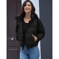 thumbnail image 2 of Cropped Puffer Jacket Women Pioneer Camp Waterproof Hood Short, 2 of 6