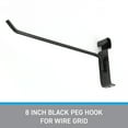 thumbnail image 5 of SSWBasics 8 inch Black Peg Hook for Wire Grid - 25 Count, 5 of 7