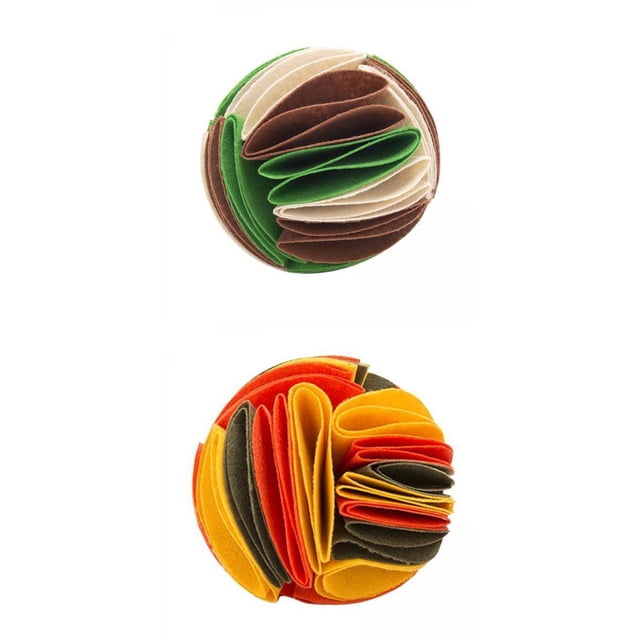 2 Pieces Dog Puzzle Toys Puppy Chew Snuffle Ball Food Dispenser Interactive Sunnimix none