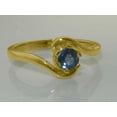 thumbnail image 3 of LBG British Made Traditional 14k Yellow Gold Ring with Natural Sapphire Womens Engagement Ring - 33 size options - Size 4.25, 3 of 5
