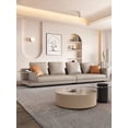 thumbnail image 2 of Italian minimalist leather sofa, grand villa, large family living room, modern simplicity, light luxury My Lux Decor Round, 2 of 14