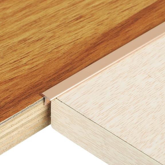 2.9Ft x 0.24" T-Molding Floor Transition Strips, Flat Divider Strip, Rose Gold