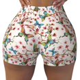 thumbnail image 2 of Picia Floral With Butterflies Printed Workout Shorts for Women Seamless Scrunch Butt Lifting High Waisted Yoga Gym Booty Running Moisture-wicking Short Pants-, 2 of 9