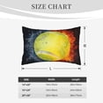 thumbnail image 4 of Zufioo Tennis Ball In Fire And Water Print Double-sided Plush Pillow Cover,Decorative Pillow Protector without Pillow Core, Suitable for Sofa, Bedroom, Car-14"x20", 4 of 6