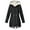 Black, variant on Sentmoon Womens Coat Plus Size Hooded Neck Long Sleeve Running Jackets for Women Zipper Solid Color Windproof Waterproof Womens Clothes Fall and Winter Streetwear for Running and Hiking