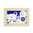 thumbnail image 1 of Year Of Dog Animal China Zodiac Pattern Desktop Decorate Photo Frame Picture Art Painting 5x7 inch, 1 of 3