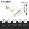 thumbnail image 4 of Kingston Brass KX10207BD Vintage Hand Shower Kit, Brushed Brass, 4 of 5