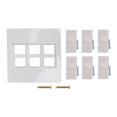 thumbnail image 2 of USB Outlet Wall Plate, White 6 Port High Speed USB 3.0 Wall Plate  for Charging, 2 of 8