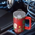 thumbnail image 4 of Christmas 40oz Snowman Travel Coffee Mug Stainless Steel, Winter Insulated Holiday Tumbler with Handle and Straw, Gift for Adults, 4 of 4