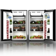 Costway 3.2 Cu.Ft. Compact Refrigerator Mini Dorm Small Fridge Freezer Reversible Door