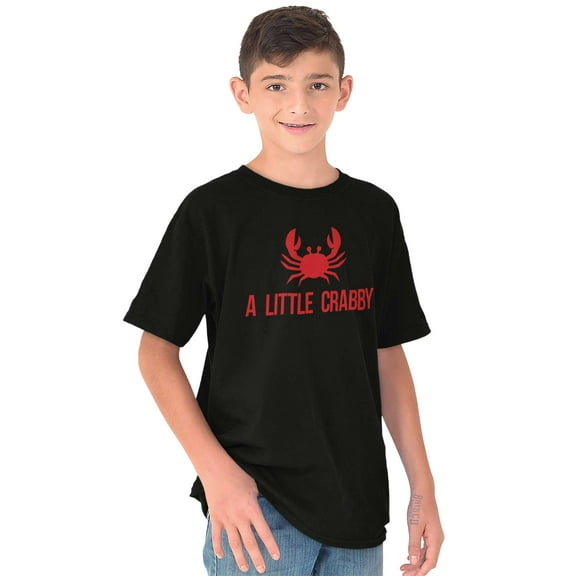 A Little Crabby Cranky Beach Lover Crewneck T Shirts Boy Girl Teen Brisco Brands L