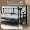 thumbnail image 5 of Alazyhome Twin Daybed Frame Metal Sofa Platform Bed Frame, Black, 5 of 7