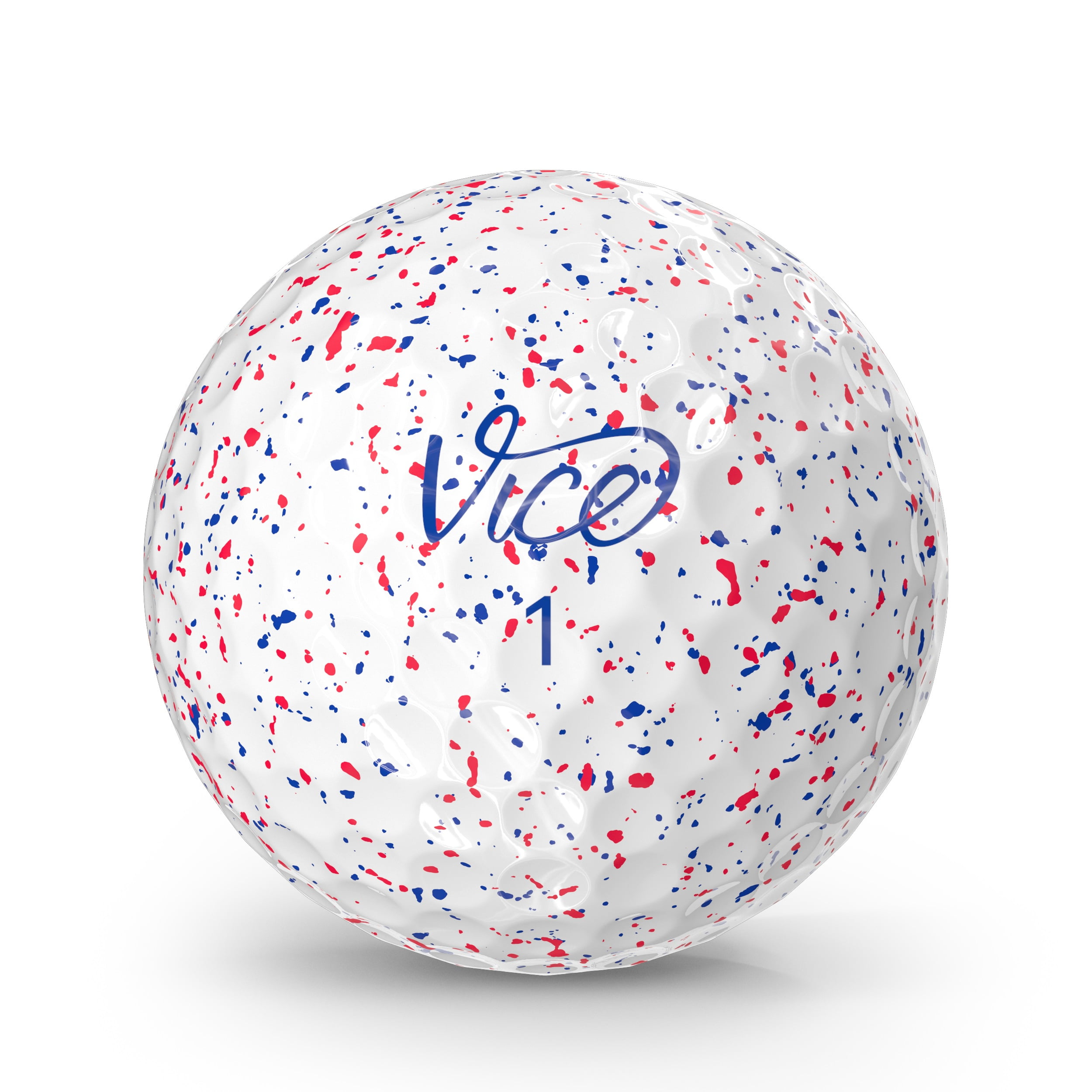 (4 pack) Vice Pro Drip 2024 Golf Balls, Blue/Red, 1 dozen