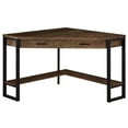 thumbnail image 4 of Monarch Specialties Computer Desk, Home Office, Corner, Storage Drawers, 42"l, Work, Laptop, Metal, Laminate, Brown, Black, Contemporary, Modern, 4 of 5