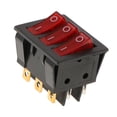 thumbnail image 4 of Interruptor de tipo negro 16A / 30A 250V 9 pines encendido / apagado shamjiam Interruptores de potencia basculante de 9 pines, 4 of 8