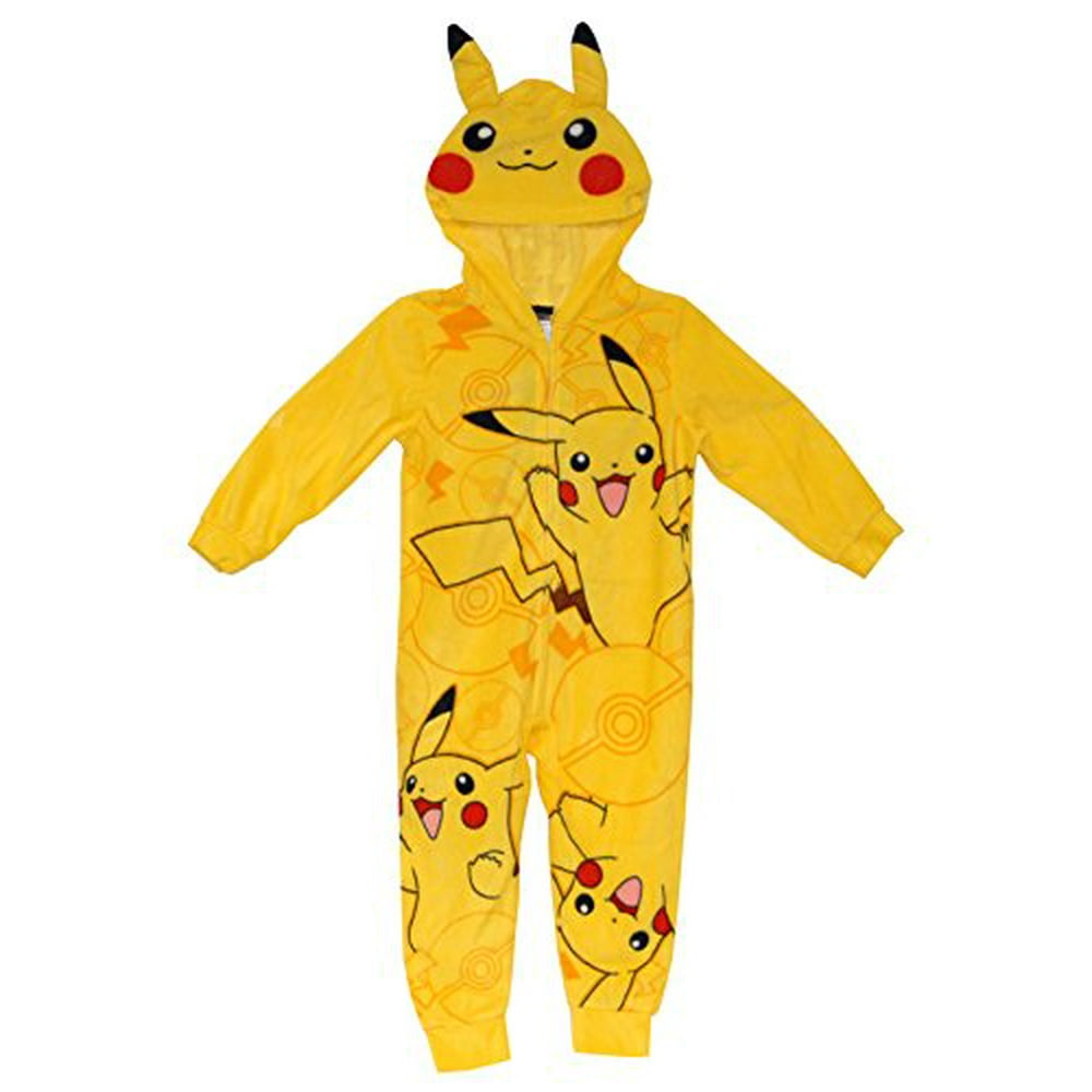 AME Pokemon Pikachu Hooded Sleepwear Loungewear Pajamas (4)