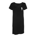 thumbnail image 6 of Gyujnb Classic Crew Neck Short Sleeve Maternity Nursing Nightgown Wrap Hidden Lift Up Breastfeeding Opening Loose Flowy A Line Knee Length Soft Breathable Stretch Knit Gown,L, 6 of 8