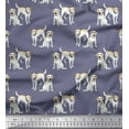 thumbnail image 1 of Soimoi Modal Satin Fabric Labrador Dog Print Fabric by The Yard 42 Inch Wide, 1 of 3