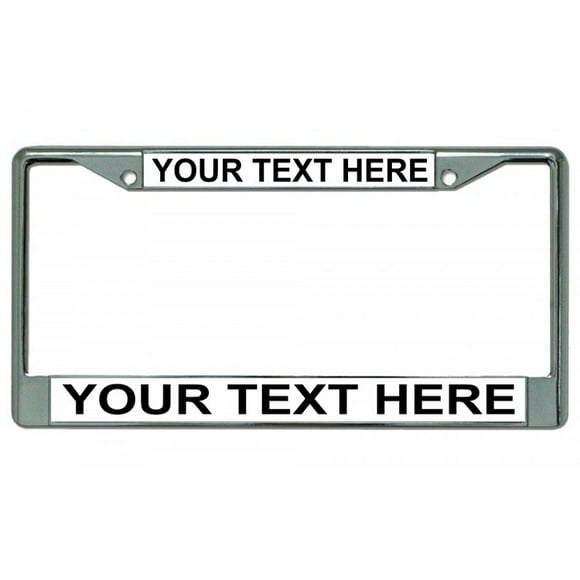 Custom Personalized White Background Chrome Frame