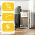 thumbnail image 2 of Metal 2-Tier Freestanding Towel Rack Holder for Bathroom Storage & Organization, 2 of 7