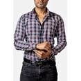 thumbnail image 4 of Camisa Hombre Casual Cuadros Negros, Blancos, Rojos Platino, 4 of 6
