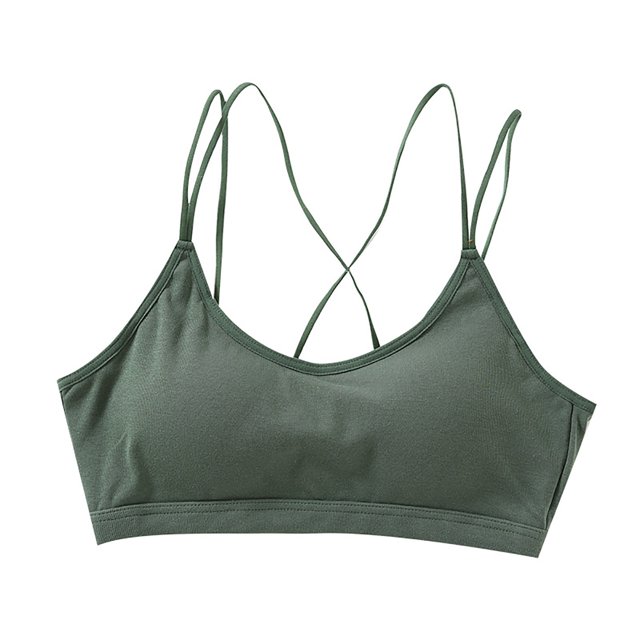 Steel Thin Shoulder Straps Back Tube Top - Chest Wrap Bra with Chest Pad Underwear