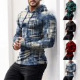 thumbnail image 3 of Men Print Pullover Hoodies Hooded Sweatshirts Jumper Muscle Activewear Tops, 3 of 8
