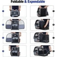 thumbnail image 7 of Large Cat Backpack Carrier Expandable Pet Carrier Backpack for Small Dogs Medium Cats Fit Up to 18 Lbs, Dog Backpack Carrier, Foldable Puppy Backpack Carrier for Travel, Hiking,Grey, 7 of 7