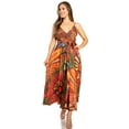 thumbnail image 5 of Sakkas Niza Women's Maxi Summer Casual Sleeveless Floral V neck Loose Long Dress - 501-Multi - One Size, 5 of 5