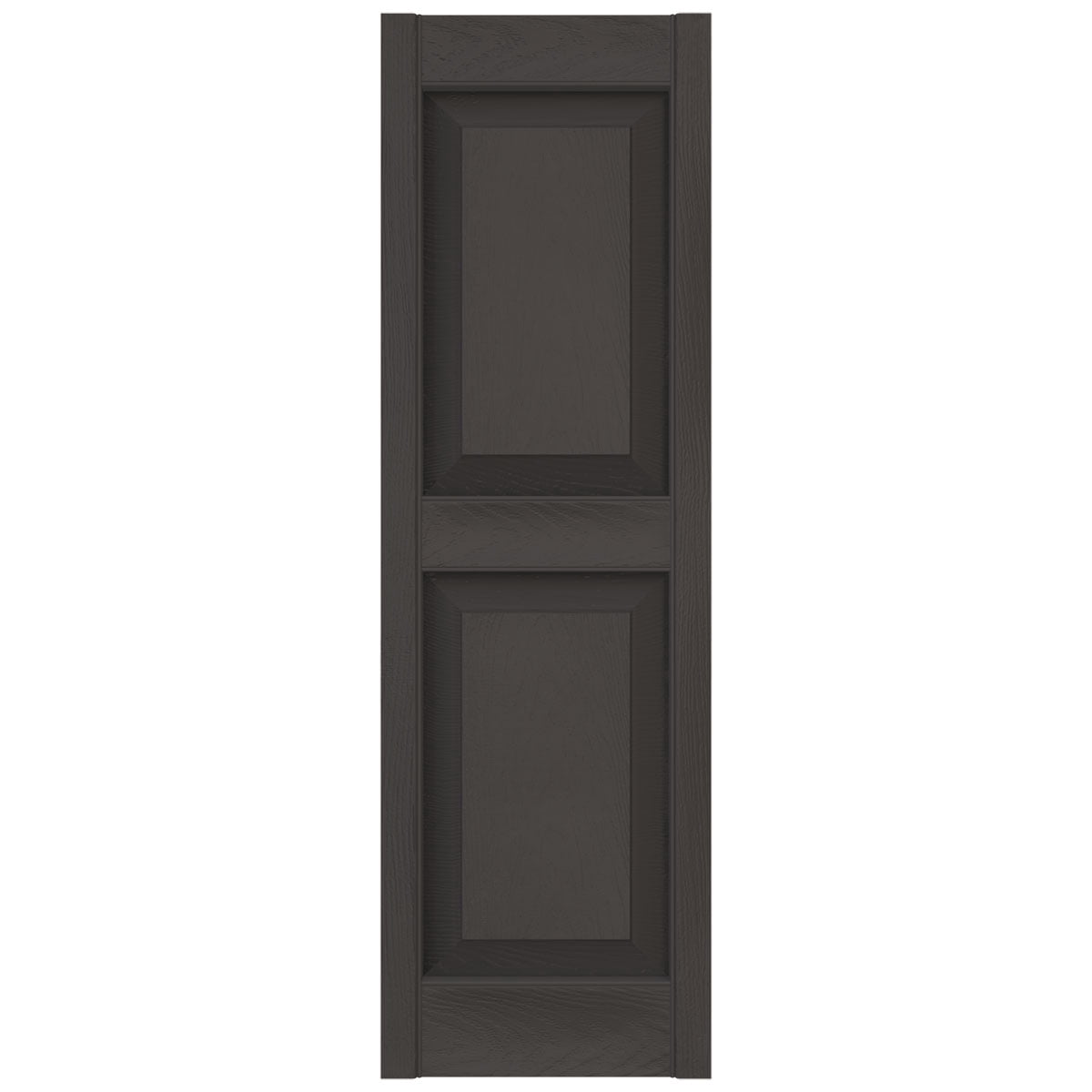 Ekena Millwork 12"W x 39"H Mid-America Vinyl, Standard Size Williamsburg Double Panel Shutters, w/Installation Shutter-Lok's & Matching Screws (Per Pair), 018 - Tuxedo Grey