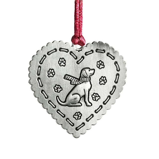Wangscanis Christmas Tree Ornament, Solid Pewter Hanging Decoration, Holiday Gift