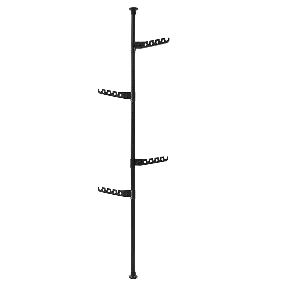 Kadyn Adjustable Laundry Pole, Standing Clothes DIY Floor to Ceiling Tension Rod Storage Organizer, Modern Adjustable Laundry Pole for Indoor, Balcony, Black