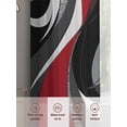 thumbnail image 6 of Abstract Twist Art Sheer Curtains 108 Inches Long 2 Panels Black and Red Classic Match Light Filtering Semi Sheer Window Curtains Drapes for Bedroom Living Room 52"x108", 6 of 7