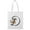 White, variant on Smartprints Letter D Flower Bouquet Tote Bag - Image by Shutterstock, One Size Cotton Canvas Tote Bag