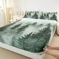 thumbnail image 3 of Manfei Rustic Pine Tree Full Size Sheets, Rustic Nature Scenery Bed Sheets, Teens Adult Men Women Sheet Sets, Luxury Bedroom Decor, 4 Pieces, 3 of 7