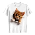 thumbnail image 5 of Cute 3d Kitten Graphic Tees for Men Women 2026 Summer Casual Short Sleeve Crewneck Cat Lovers T Shirts, 5 of 6