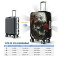 thumbnail image 4 of Kdxio Realistic Rose Skull Pattern Luggage Cover for Travel,Elastic and Durable,Fits 18-32 Inch,Anti-Scratch Suitcase Protector-No luggage included, 4 of 5