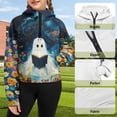 thumbnail image 3 of Chririnla Ghost Book Galaxy Flowers Half Zip Sweatshirt with Pocket Loose Top Girls Hoodies Sportswear for Daily Use Size 13-14, 3 of 7