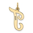 thumbnail image 3 of 14K Gold Large Script Letter T Initial Charm, 3 of 4