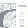 thumbnail image 5 of Noble Linens 3-Piece Light Blue Molly Botanicals Reversible Print Comforter Set, King/CalKing, 5 of 10