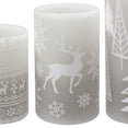 thumbnail image 3 of Hometrends Grey Deer LED Pillar Candle Set with Remote Control, 3 of 5